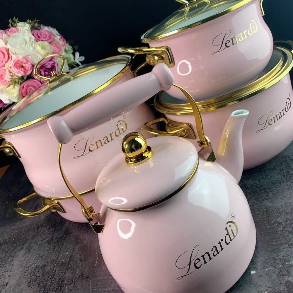 Lenardi 776-026 Набор эмалированной посуды из 9 предметов MIGUEL в под.уп.(х2)