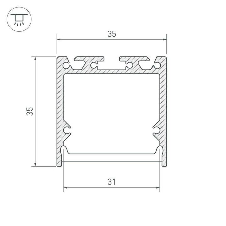 Профиль Arlight SL-LINE-3535-2000 ANOD 019306
