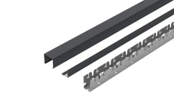 Комплект 2х2м кубообразного реечного алюминиевого потолка CESAL AR С 30/27 Графит (для ванной, входных групп, санузлов и лоджий)