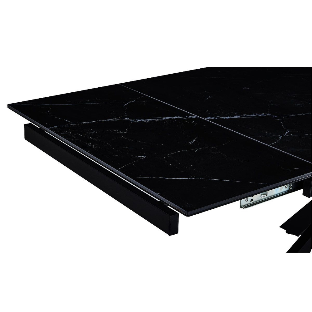 Стол керамический LA ALTA VENECJA Shashi black 160-240*90, каркас черный