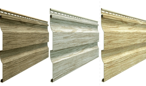 Виниловый сайдинг Döcke Сайдинг Lux D5D "Корабельная доска" кедр/орех/миндаль/зрелый каштан/канадская береза