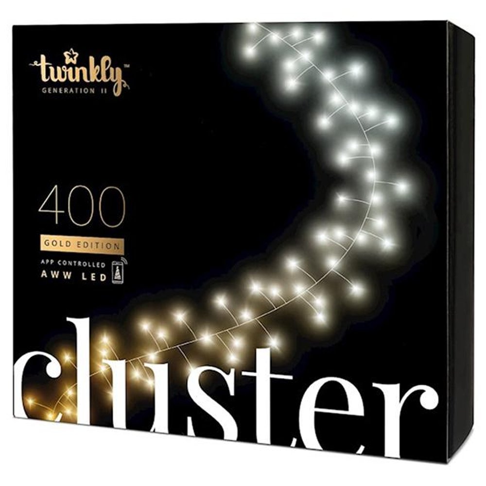 Умная гирлянда «Скопление» Twinkly Cluster, Gold + Silver (6 м, 400 светодиодов) Generation II