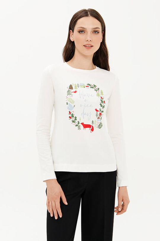 23438 Лонгслив женский (молочный)