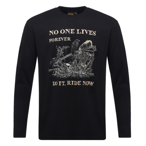 Лонгслив NO ONE LIVES FOREVER, черный