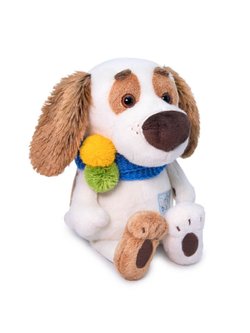 Мягкая игрушка Бартоломей Baby в снуде с помпонами 20см