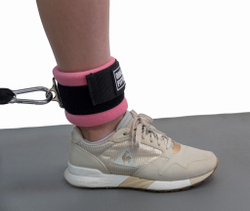 Ремень для тренировки мышц бедра и ягодиц регулируемый розовый (F0-кольцо)