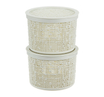 Коробка БЯЗЬ 2л с крышкой круглая D=17см М 2328