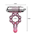 Розовое эрекционное кольцо с вибростимуляцией клитора Baile (Цвет: розовый)