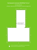 Натяжные потолки 8.5 м2, 4.3 м2