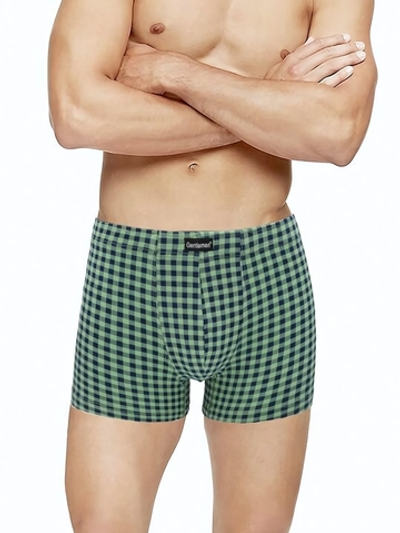 Трусы-шорты в мелкую клетку (Размер: M) (Цвет: зеленая шотландка)