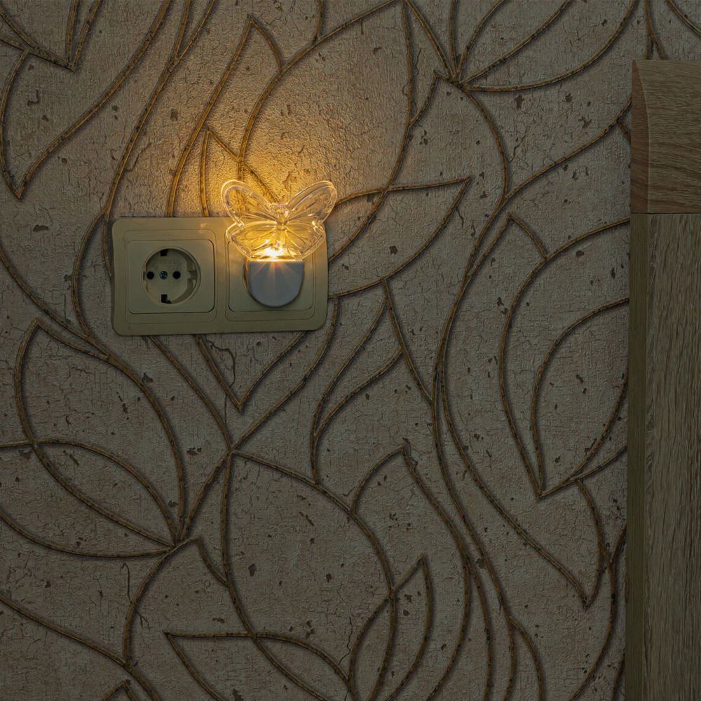 DTL-315 Бабочка-White Светильник-ночник. Без выключателя. Белый. ТМ Uniel