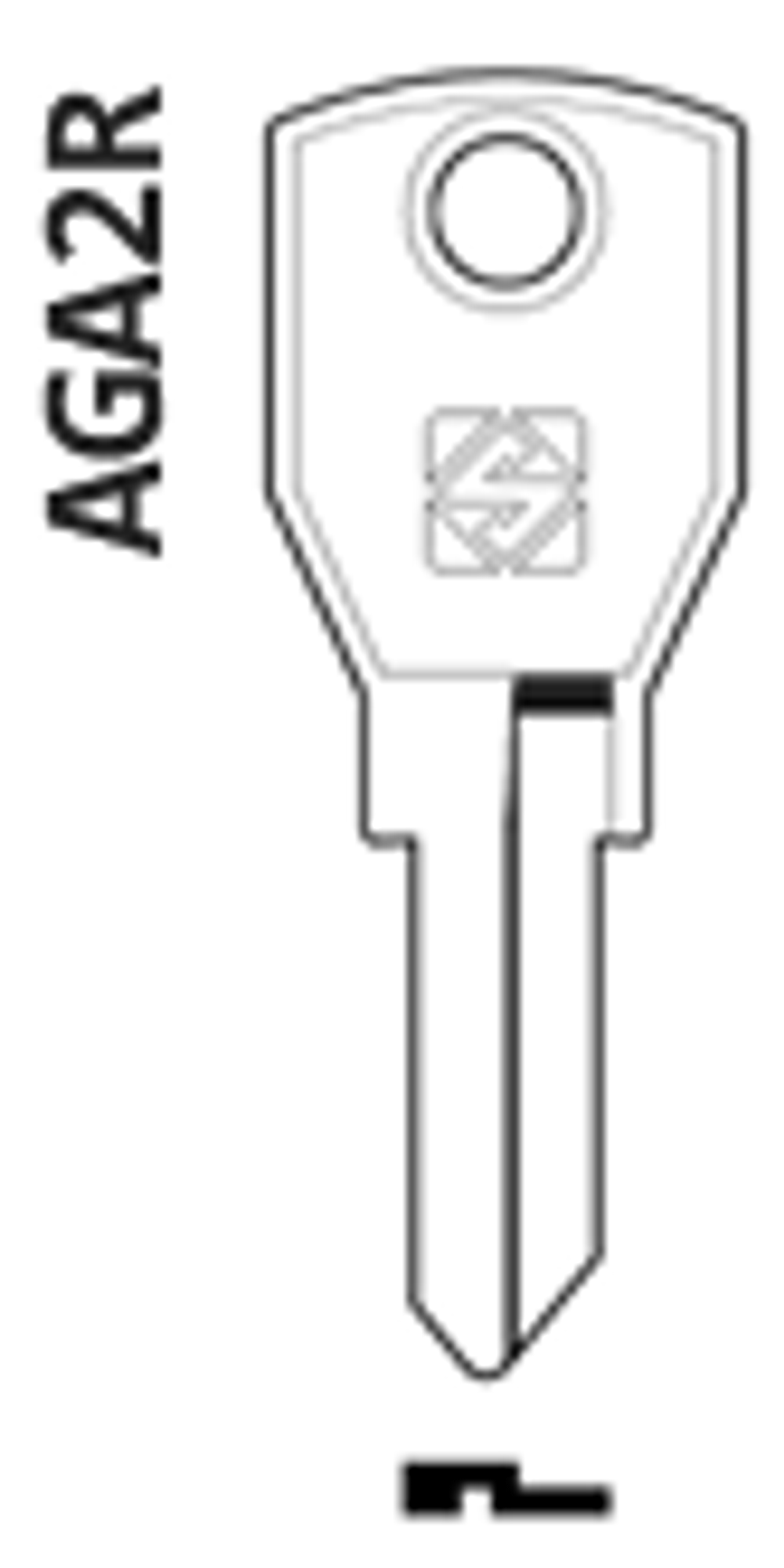 Заготовка английского ключа AGA6D_AGA2R_AGA2R_AGA9L англ. типа, имп. прог. (почта/мебель) (2мм) (полки 2/4мм) (20.3мм) (tricircle) (ECO8)