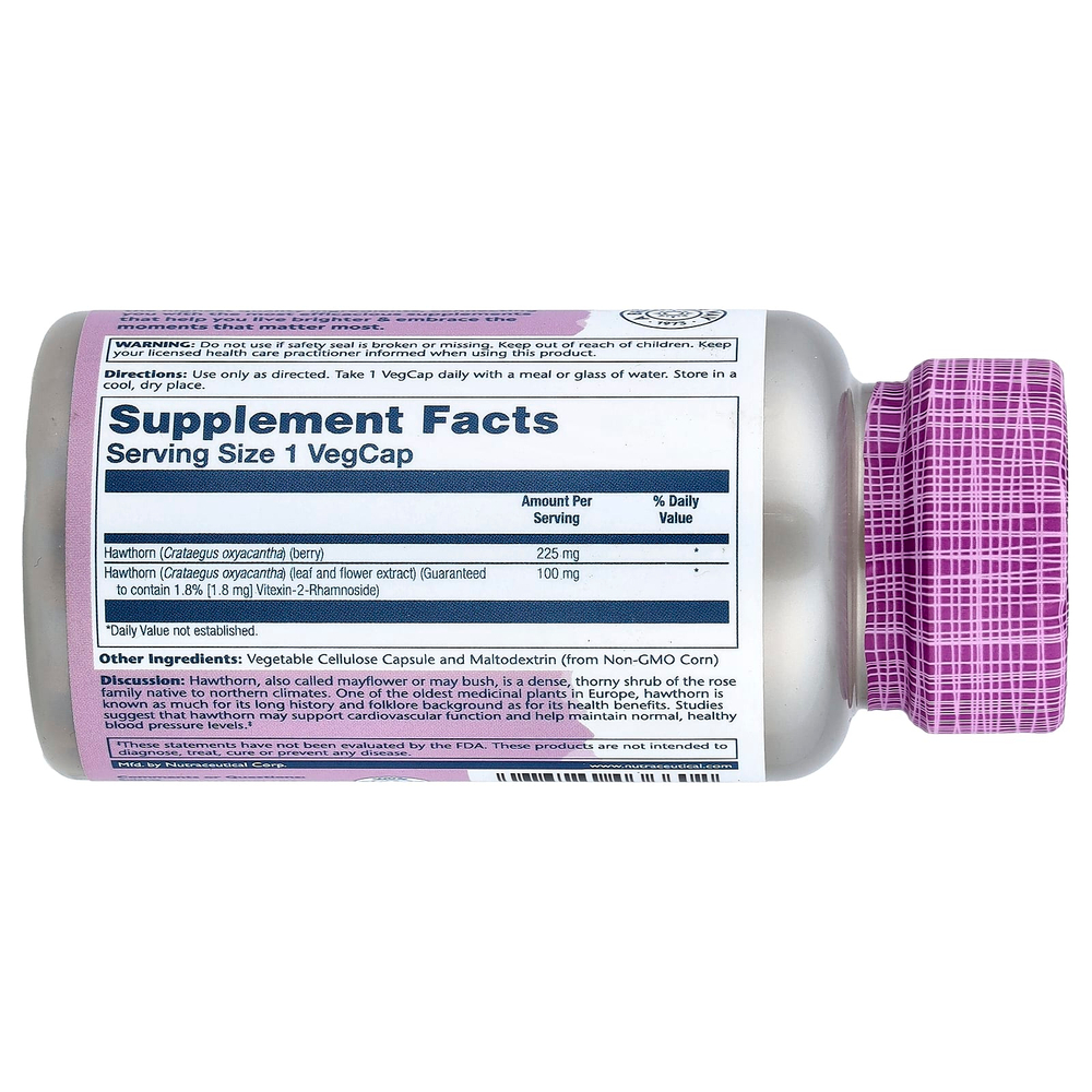 Solaray, Vital Extracts, боярышник, 60 капсул на растительной основе