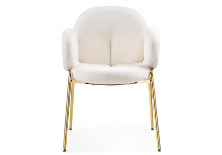 Стул на металлокаркасе Woodville Kalipso white, gold