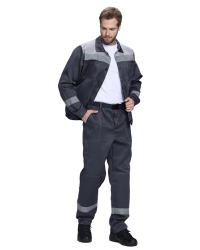 Костюм Легион-1 СОП (тк.Смесовая,210) брюки, т.серый/св.серый