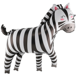 Шар Фольгированный Зебра улыбчивая (Белый)