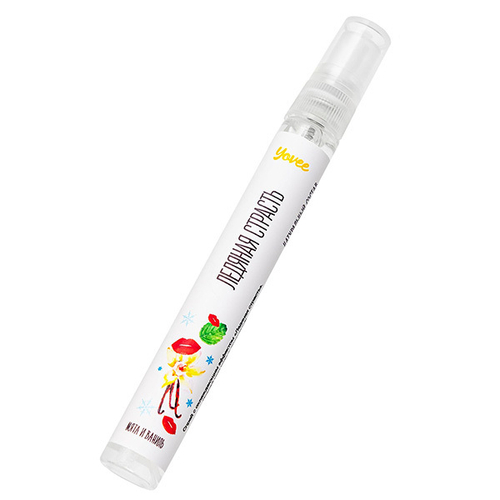 Охлаждающе-возбуждающий оральный спрей со вкусом мяты и ванили ToyFa Yovee Ледяная страсть 10мл