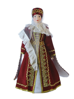 Кукла коллекционная в Кабардинском девичьем праздничном костюме. Кабардинка