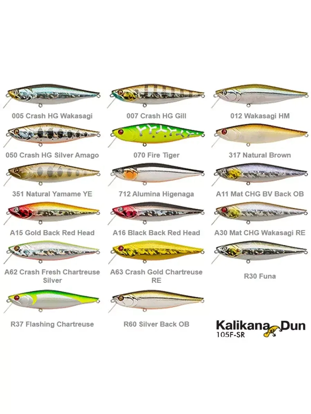 Воблер Kalikana Dun 105F-SR 105мм 17.6 гр. 0.2-0.6 м. 012
