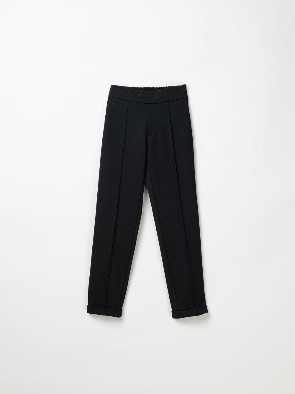 Брюки зауженные "Черные" для девочки 7+