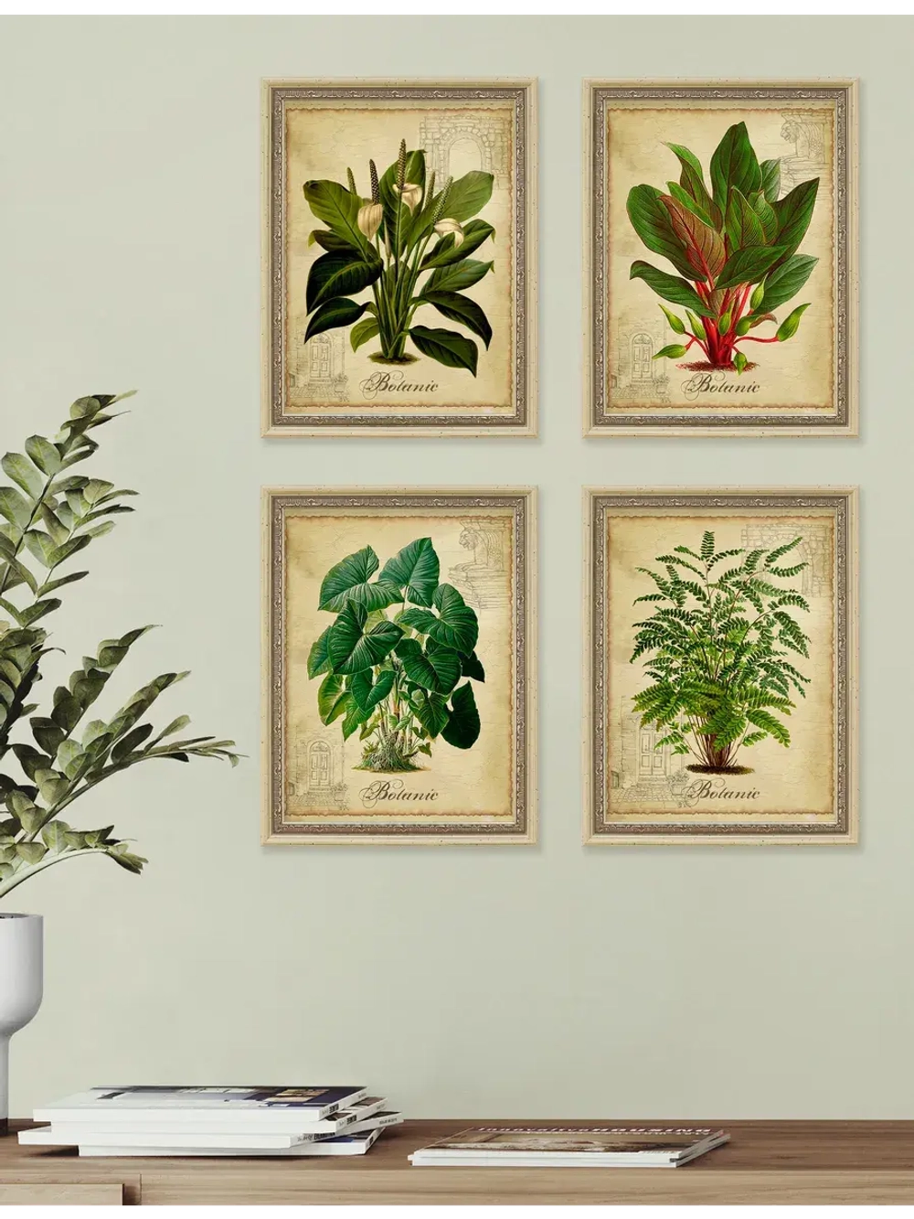 Картины на стену интерьерные 21*27 см 4 шт.