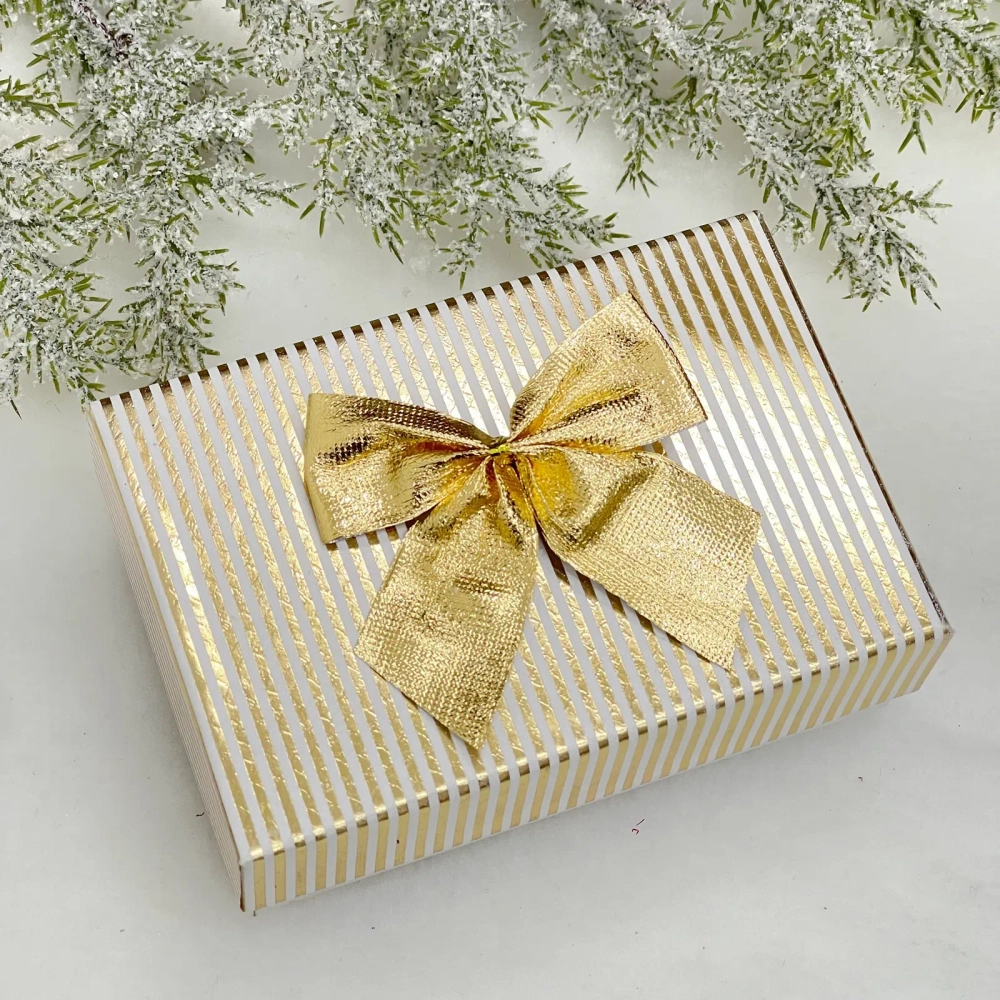 Бант на ёлку «Золотой шик» 9*7см (набор 6шт)