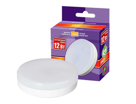 Светодиодная лампа Jazzway PLED-GX53 12Вт таблетка матовая 3000К, теплый белый