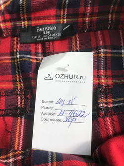 Брюки Bershka в яркую клетку, маркировка 36, визуально 42 размер