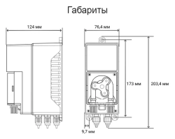 Станция дозирования перистальтическая - Rx 1.5 л/ч - с монтажным комплектом - KXRX Smart - AquaViva