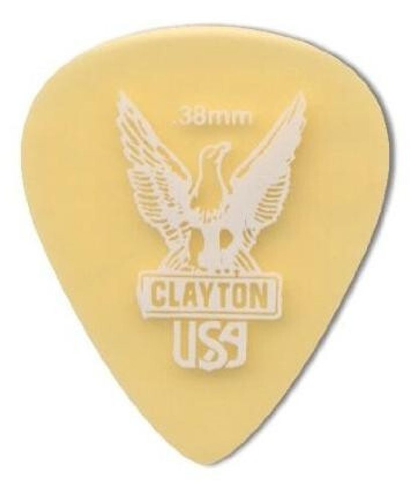 CLAYTON US80/12 - медиатор - 0.80 mm ULTEM gold, стандартный (золотистый).
