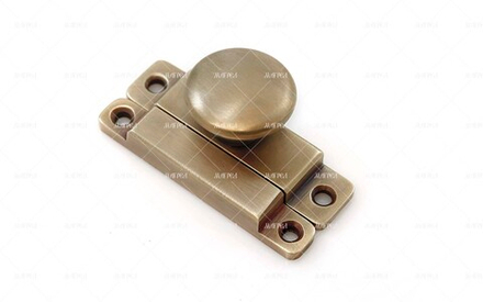 Форточная завертка фиксатор Овальная латунная