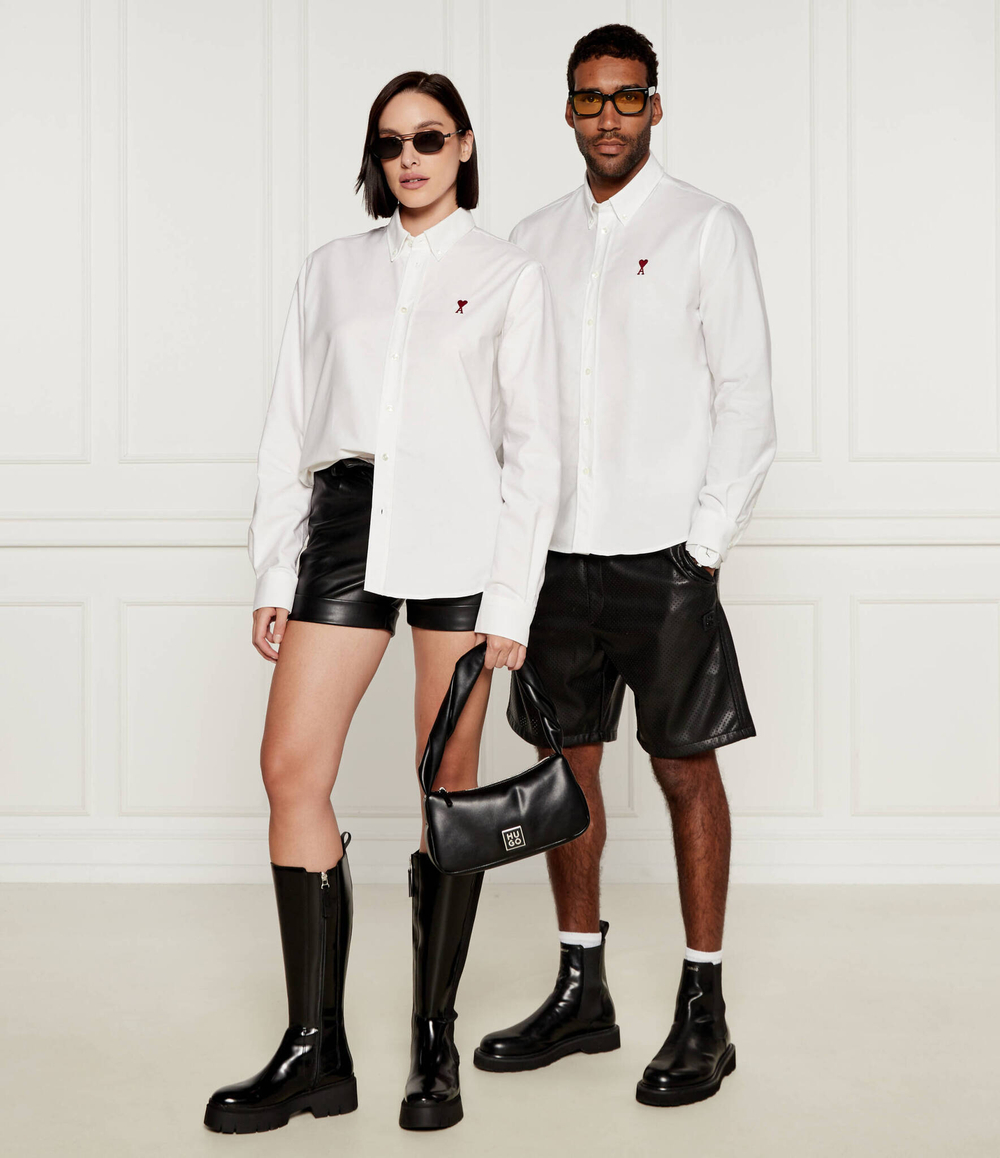 Рубашка AMI Paris - белый(BFUSH063 CO0031)