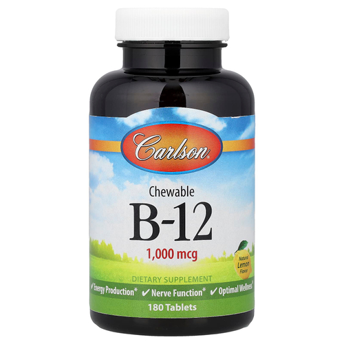 Carlson, B-12, 1000 мкг, 180 таблеток