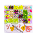 Набор для создания украшений-бусины Alingar, 200х190х18мм, "EFGH", 5 вид.бус.,подвес, 2х5.5м леска,ножницы, пинцет, пласт.пенал