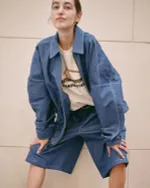 Шорты One Two Baggy Bermuda Denim синие