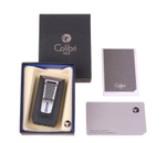 Зажигалка сигарная Colibri Slide (двойное пламя), черная-хром