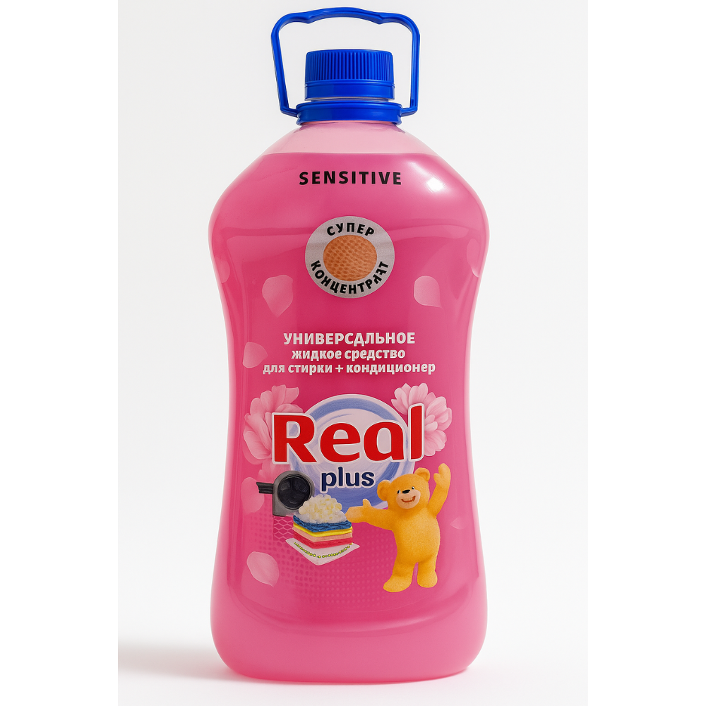 Гель SA Real Plus Sensitive для стирки+кондиционер 5 л