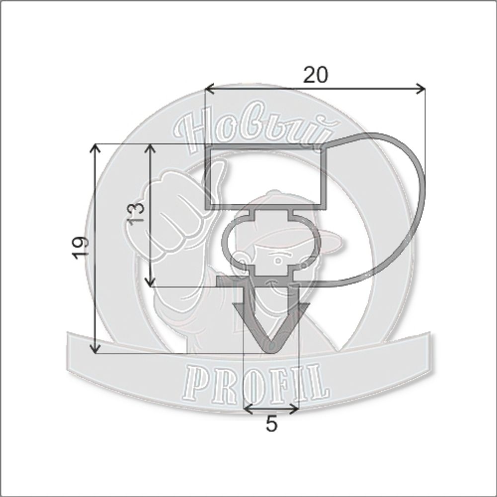 Уплотнитель для холодильного шкафа UBC ICE STREAM ECO размер 1710*620 мм (004 АНАЛОГ)