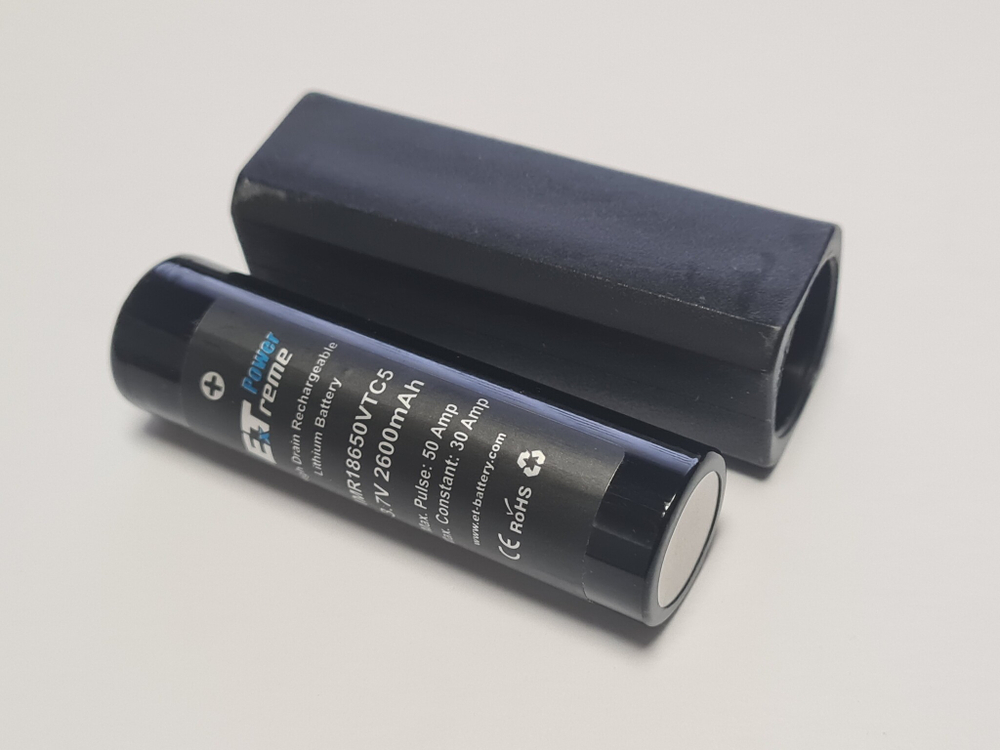 Переходник ET 18650/26650Black