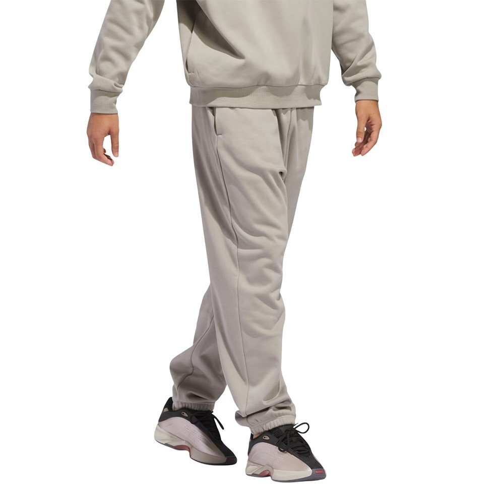 Баскетбольные штаны adidas Basketball Fleece Pants Gray