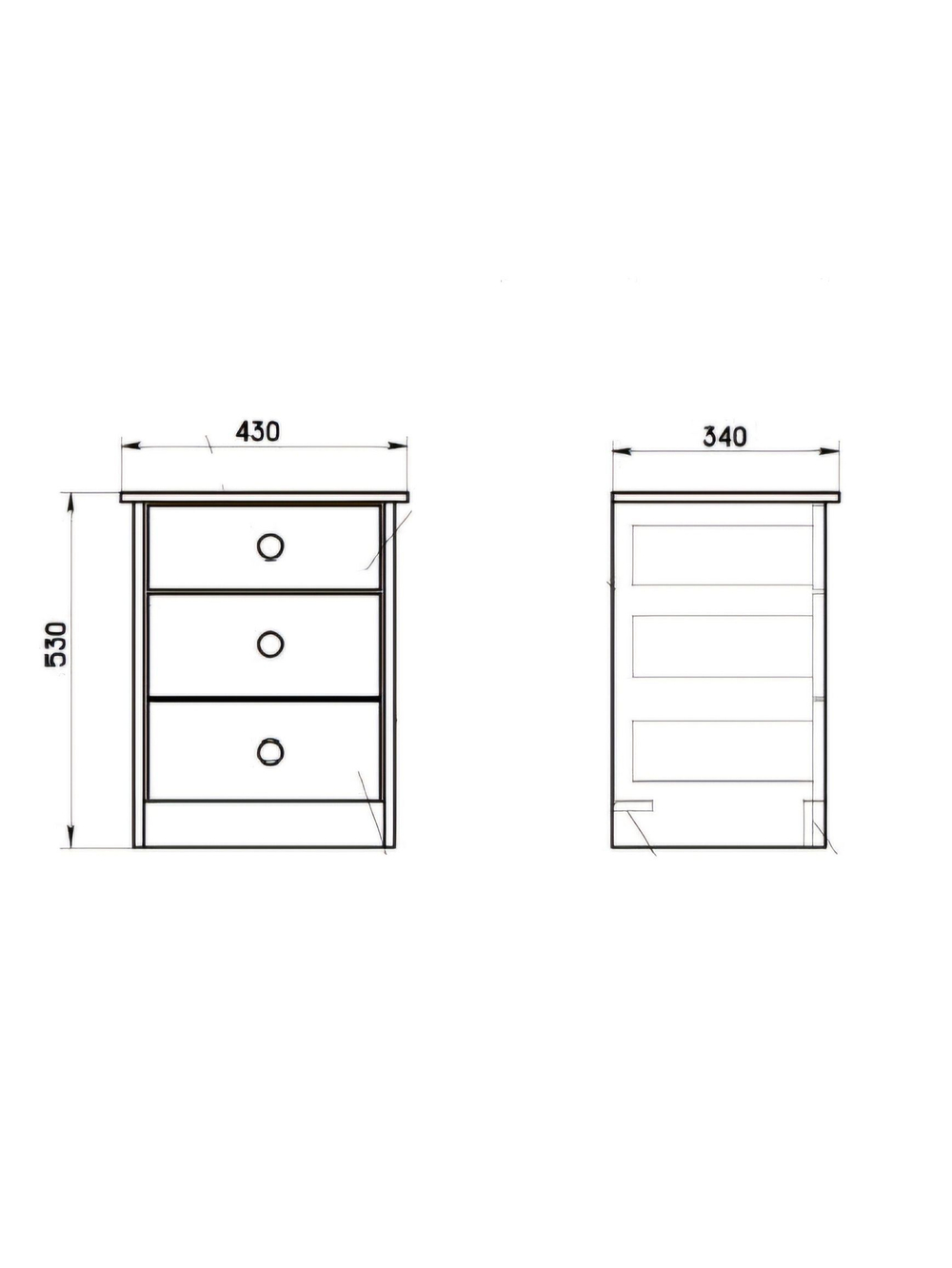 РЕКЛАМАЦИЯ ФУРНИТУРА Комод Хаба из сосны 43 х 34 х 50, белый