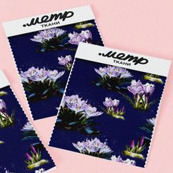 Ткань шифон крокус весенний