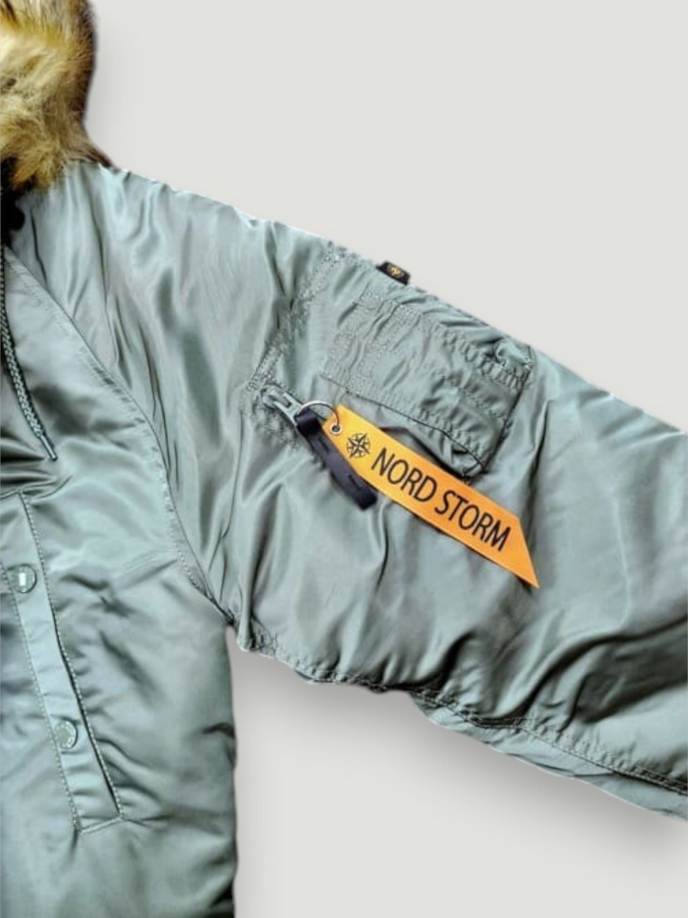 Husky III fleece Nord Storm (оливковый - olive/orange)
