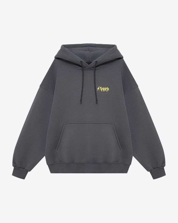 Худи Оверсайз Stoned Sun серый - фото 1