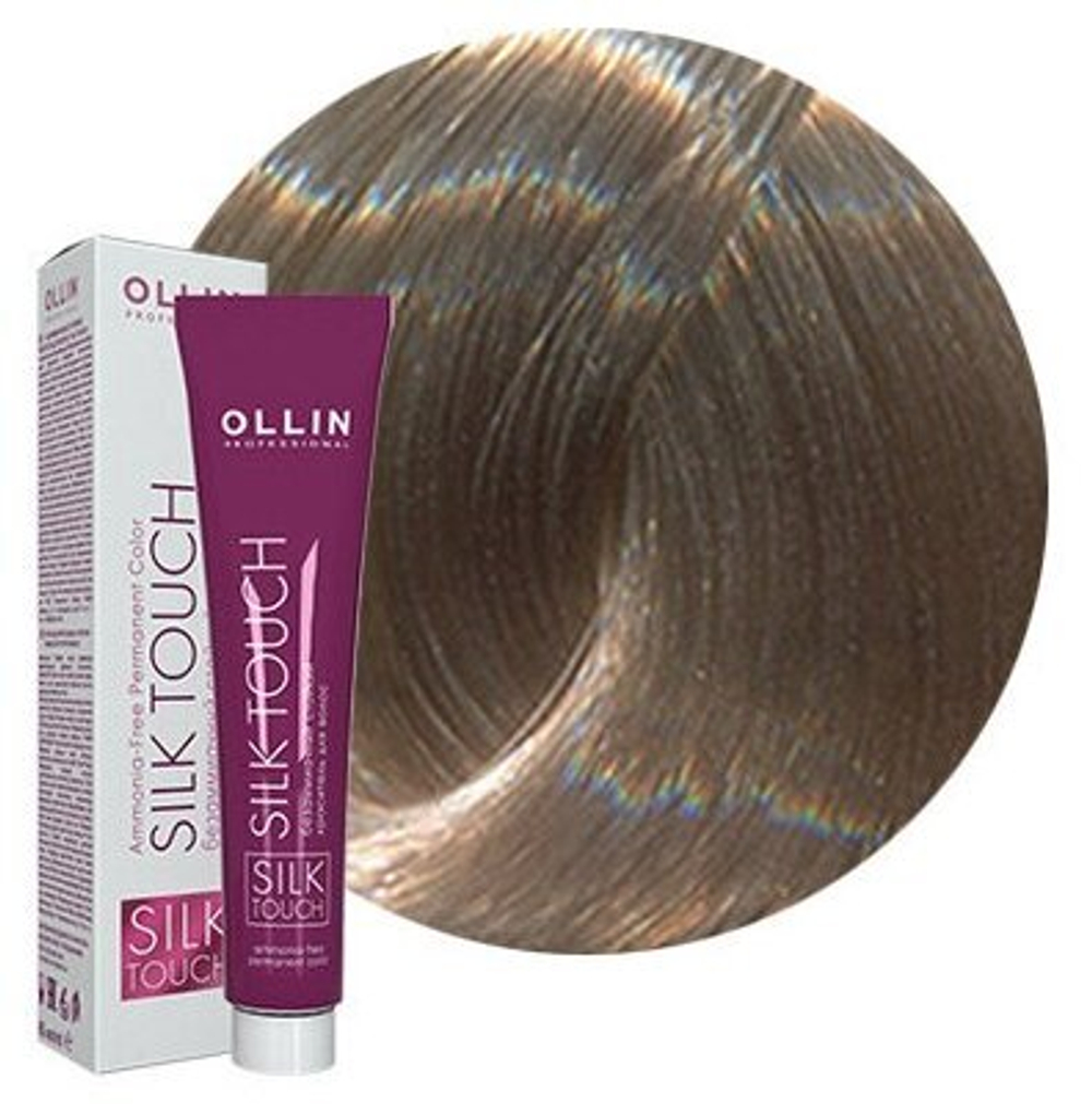 OLLIN SILK TOUCH 10/1 светлый блондин пепельный 60мл Безаммиачный стойкий краситель для волос