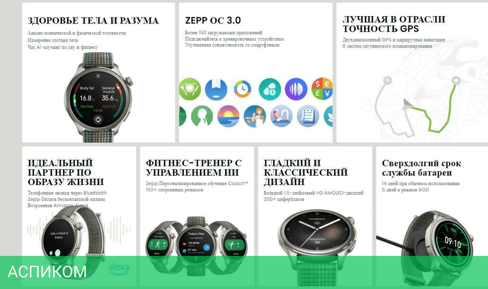 Умные часы Amazfit Balance серый (A2287)