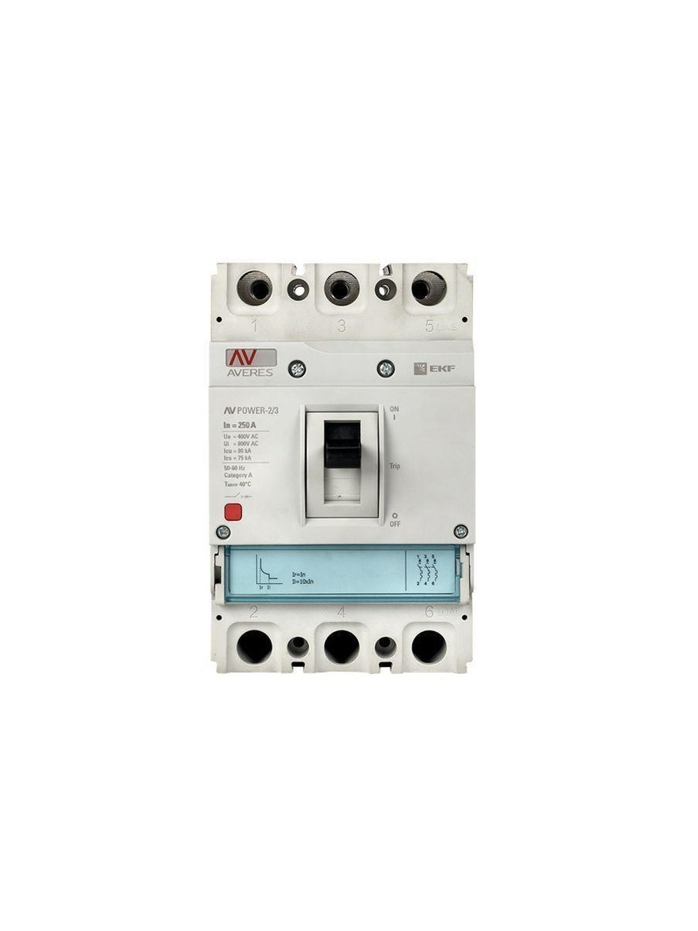 Выключатель автоматический 3п 250А 35кА AV POWER-2/3 TR AVERES EKF mccb-23-250-TR-av