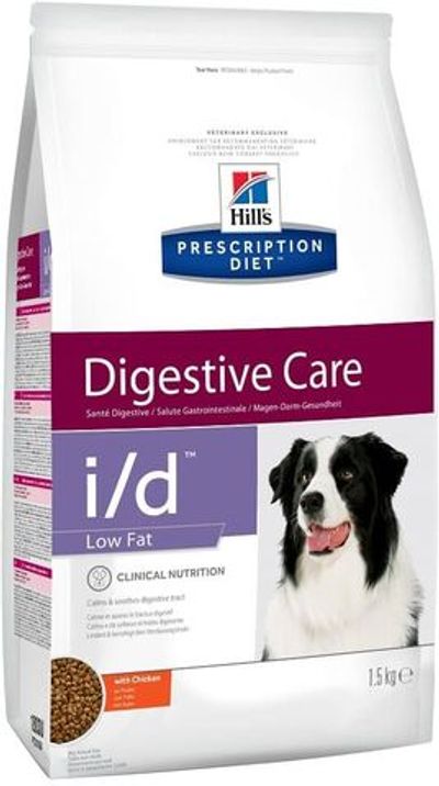Сухой диетический корм Hill's PD i/d Low Fat Digestive Care для собак, Пакет 1,5 кг (УЦЕНКА)