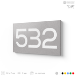 Номер на дверь 532, табличка на дверь для офиса, квартиры, кабинета, аудитории, склада, серая 120х70 мм, Айдентика Технолоджи
