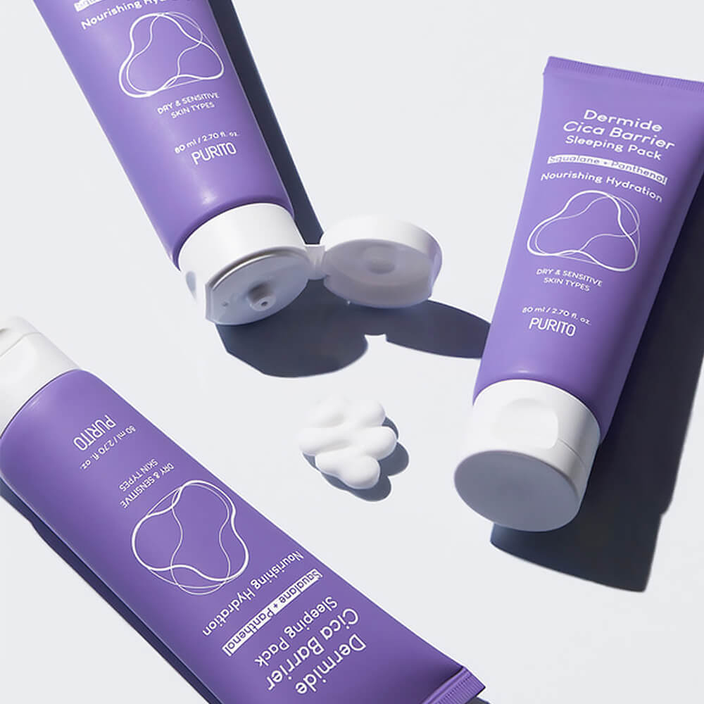 Успокаивающая ночная маска с центеллой Purito Dermide Cica Barrier Sleeping Pack